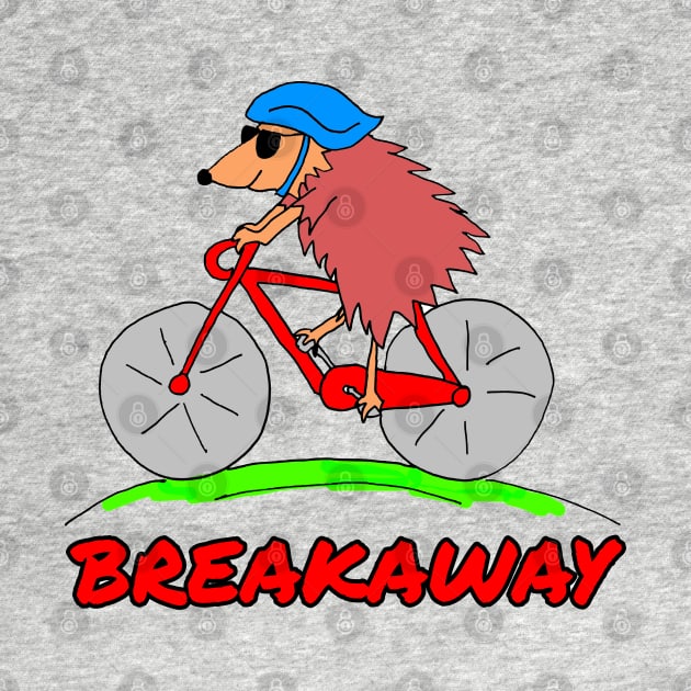 Funny Cycle Racing Cartoon Hedgehog by Michelle Le Grand